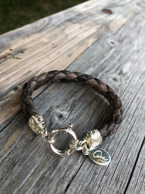 Leder-Armband MISS COOL BROWN (Unikat)