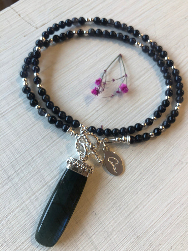 Halskette LABRADORITA (Unikat)