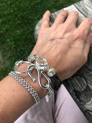 Leder-Armband MISS COOL BROWN (Unikat)