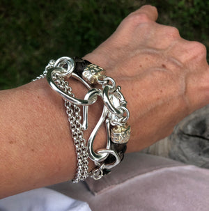 Leder-Armband MISS COOL BROWN (Unikat)