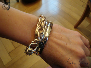 One-Hit-Wonder Leder-Armband «Big Sweet Rose»